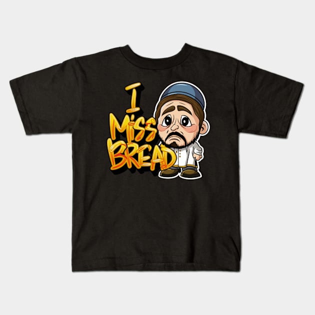 I Miss Bread Kosher For Passover No Challah Matzah Jewish Kids T-Shirt by woormle